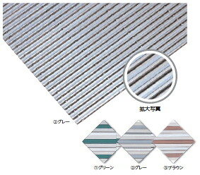 ミヅシマ工業　金属マット　400-0340/350/360　ステータスSPラインマットA　A1510　【1平米当たり】【※代金引換便はご利用になれません】【カラー選択下さい】【納期目安1週間】　7159999｜ケンチクボーイ 102,870円