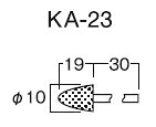 HiKOKI/ハイコーキ(日立電動工具)　3mm用軸付トイシ　KA-23　粒度（WA80PV）　（20本入）　No.939113