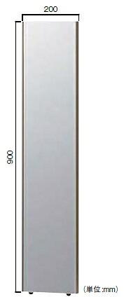 J.フロント建装　リフェクス　ミラー　スタンダード　[シャンパンゴールド]　200&times;900mm　RM-40SG｜ケンチクボーイ