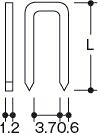 HiKOKI/ハイコーキ(日立電動工具)　タッカー用ステープル 【L寸法:19mm/ステンレス】　B0419S2　[5,000本]　No.9349-9637