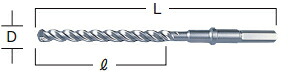 HiKOKI/ハイコーキ デルタゴンビット [六角シャンク] D26.0×L280×(効果のある長)160粍 No.0037-0466 【1本】