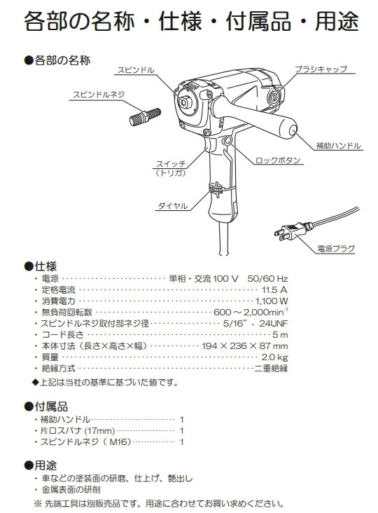 レビュー高評価の商品！ 京セラ AC100V 電子シングルアクションポリッシャー APE201 fucoa.cl