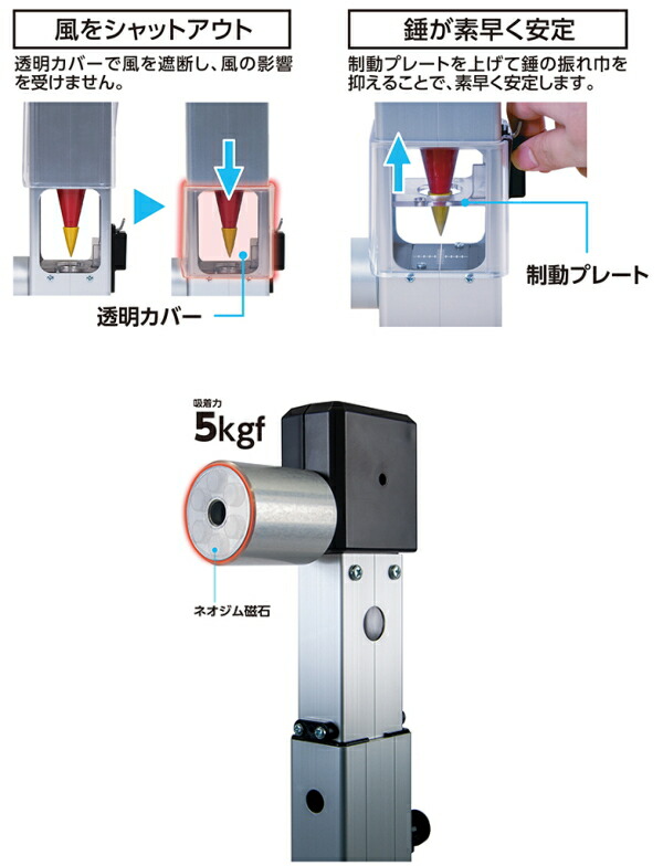 シンワ測定 風防下げ振り 1個 77428 ベーシック マグネット突き当て 最大70%OFFクーポン ベーシック