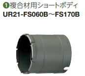 ユニカ 多役立つこと中核グループせん孔機 練りあわせる材用遊撃手印字機 UR-FS(上半身のみ) UR21-FS155B【差しわたし:155粍】