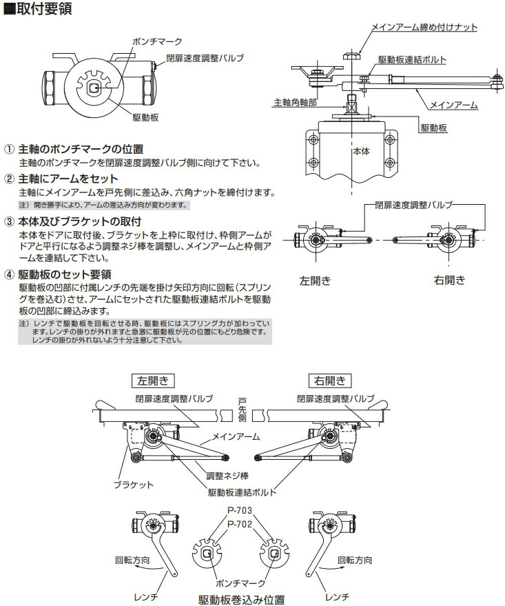 NEWSTAR ニュースター アンティーク調 ドアクローザー PS-702 ストップ付 パラレル型