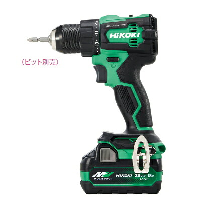 HiKOKI/ハイコーキ　[18V/5.0Ah/マルチボルト]　コードレスドライバドリル　DS18DE(2XPZ)　 [バッテリーBSL36A18X×2個・充電器・ケース付] 39,618円