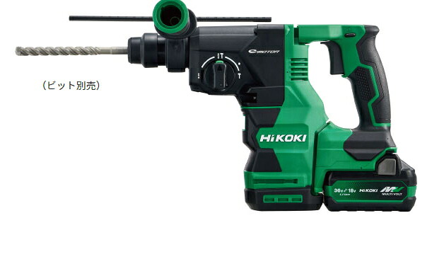 HiKOKI/ハイコーキ　【18V/5.0Ah/マルチボルト】　コードレスロータリハンマドリル　[SDSプラス]　DH1826DA(2XPZ)　【BSL36A18X×2個・充電器・ケース付】