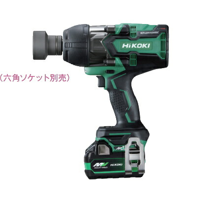 HiKOKI/ハイコーキ　[36V/2.5Ah/マルチボルト]　コードレスインパクトレンチ　WR36DA(2XPZ)　 【バッテリー(BSL36A18X)×2個+充電器+ケース付属】【六角ソケット:19.0mm】