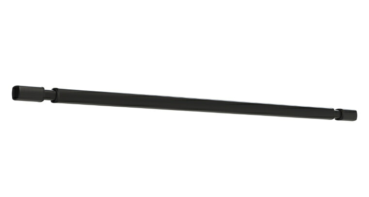 川口技研　ホスクリーン　室内用物干し竿　ブラック　QL-23-BK　【1本入】　 [全長サイズ:1450～2340mm/両端伸縮機能付き]
