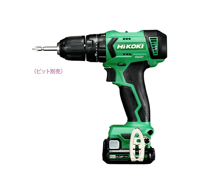 HiKOKI/ハイコーキ　10.8V/2.0Ah　コードレス振動ドライバドリル　DV12DA(2BS)　 [バッテリー(BSL1220M)×2個+充電器+ケース付属]
