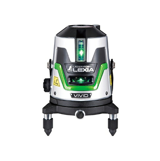 シンワ測定　レーザーロボ　LEXIA VIVID 51　グリーン　70857 (本体のみ)　[通り芯&times;2･大矩･横ライン･地墨ポイント]｜ケンチクボーイ
