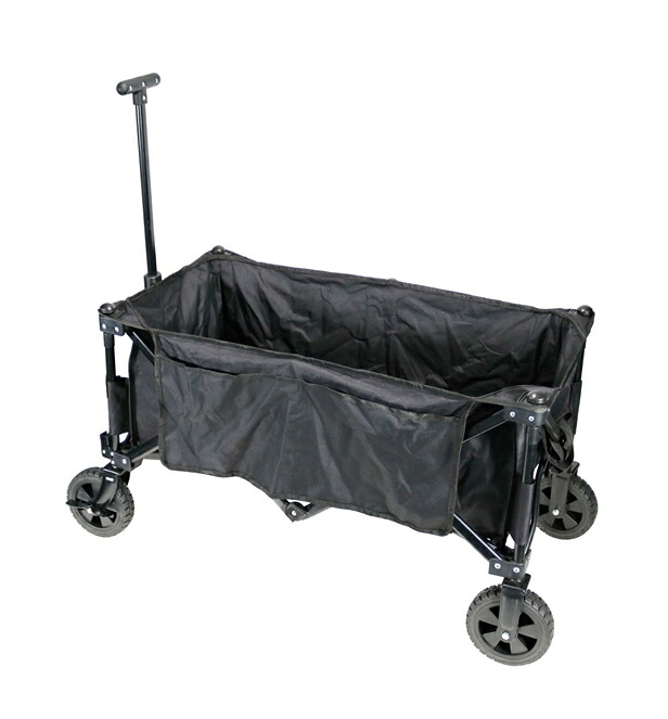 DENSAN(デンサン/ジェフコム）　キャリーワゴン　CW-110BK　[使用時:W500mm&times;D1070mm&times;H980mm/耐荷重:100kg]　※代引き不可｜ケンチクボーイ