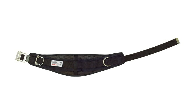 DENSAN（デンサン/ジェフコム）　ワークポジショニング用器具（カーブタイプ）　WP-R400DS-1BK　[アルミスライドバックル・D環1個・補助ベルト幅170mm・胴ベルト1200mm]｜ケンチクボーイ