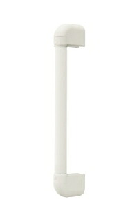 マツ六 32ソフトアクアレール 出隅I型ハンド SAQ-D-400W ホワイト Φ32×400mm