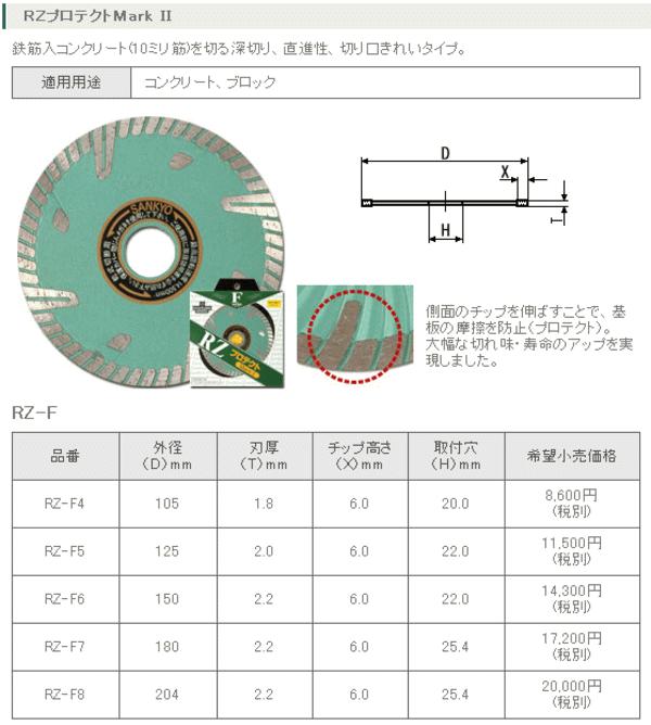 三京金剛石 RZ防護Mark2 180粍 RZ-F7