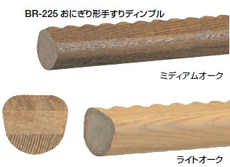 シロクマ　室内用補助手すり　おにぎり形手すりディンプル　BR-225　サイズ4000mm【1ケース/4本入】【※カタログ共通画像使用のため、商品画像カラーにはご注意ください!!】【※メーカー直送品のため代金引換便はご利用になれません】 33,813円