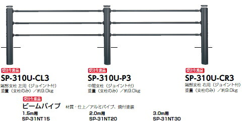 サンポール 光束導管 2.0ｍ用 軽銀導管 SP-31NT20【受注生み出すこと品】 3129999