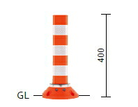 帝金　バリカー　Tコーン　ベース式（ソーラーLEDタイプ）　TCL-40B【個人宅配送の場合は都度送料お見積りとなります】｜ケンチクボーイ