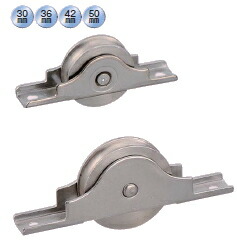 ヨコヅナ ステンレス戸車 丸型 ステンレス枠 50mm SAS-0501【4個入】