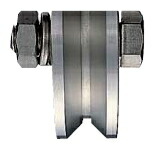 ヨコヅナ　ステンレス重量戸車　ワイドタイプ　※車のみ（ボルト・ナット付）　V型　250ｍｍ　JBPW2505【1個入】【※メーカー直送のため代引き不可】【※受注生産】