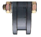ヨコヅナ 鉄重量戸車 ※車のみ（ボルト・ナット付） H型 150ｍｍ JHP-1506【1個入】