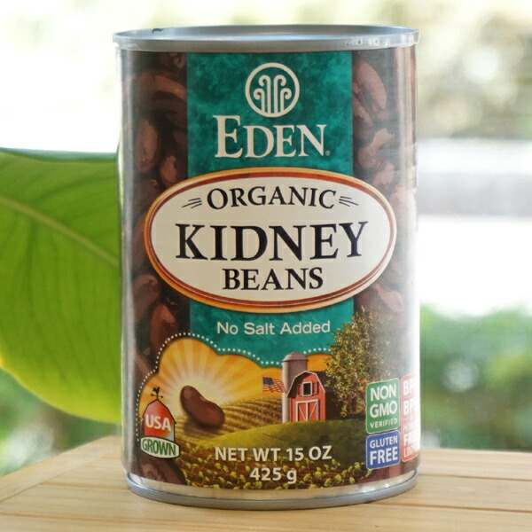 EDEN 有機キドニービーンズ(赤インゲン豆)/425g【アリサン】 Organic KIDNEY BEANS No Salt Added画像