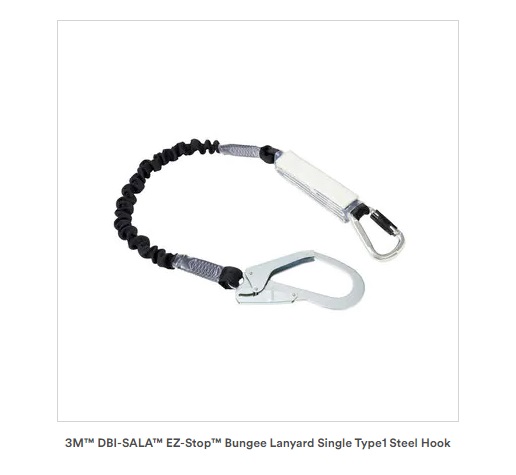【新規格適合品】3Ｍ　伸縮式ランヤード【1246507】DBI-サラ　EZ-Stopスリーエムシングルツイン｜建材ステーション