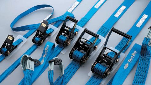 TOYO プロ用ベルト荷締機 両端アイ形（標準タイプ） NO.5040 50mm幅 固定ベルト長2m 調整側ベルト長3m 　ドロップストッパー付き トーヨーセフティー激安特価 ベルト 荷締機 運搬物 固定 荷崩れ防止 トラック 引越し キャリア