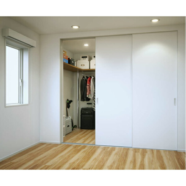 楽天市場 インテリアドア Famitto ファミット クローゼット引戸 引き戸 引違い戸 引き違い戸 ３枚建 ラウンドレール Ykkap フラット H H23 リフォーム Diy Kenzai 建材百貨店