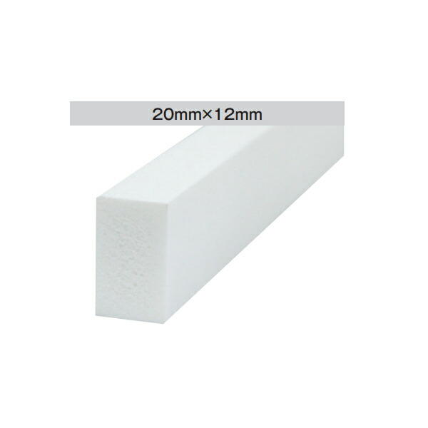 キョーセー ダイアロン 雑巾摺り 押入れ受け桟 20mm×12mm 50本入り 白 HP20×12