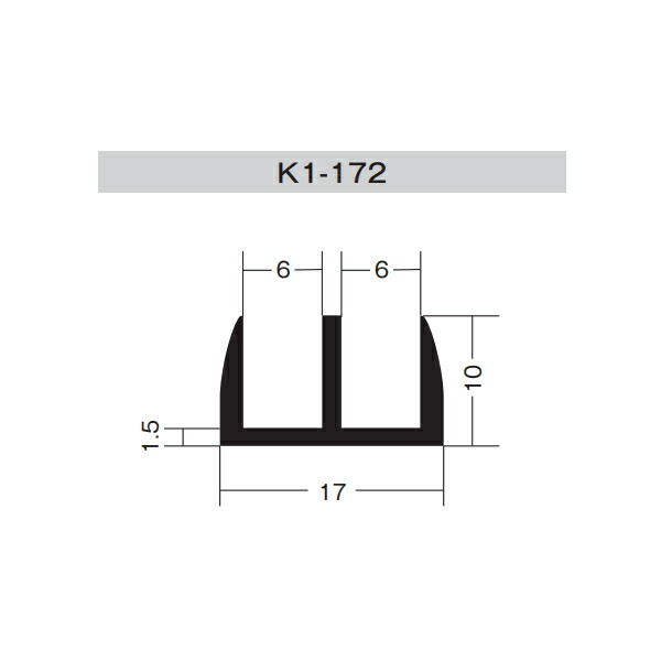 キョーセー ダイアロン ガラス戸レール K1-172 50本入り 長さ1800mm 全2色