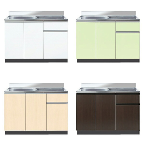 【7月はエントリーでP5倍】 イースタン工業 流し台 Comfy CM2-120L 間口120cm 奥行55cm 高さ80cm 左右シンク/カラー4色｜建材百貨店