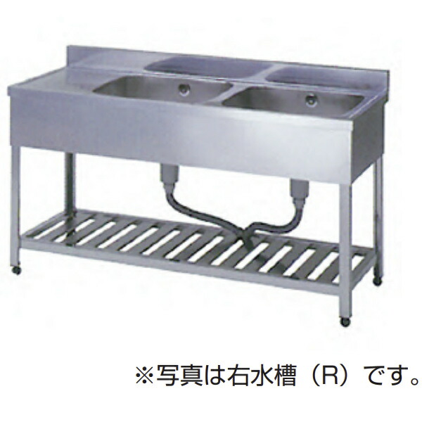 【6月はエントリーでP5倍】 【法人押さえる】生命現象住器 押し付けるシンク続きもの 二槽水切付シンク 間口120糎 (2類概念)