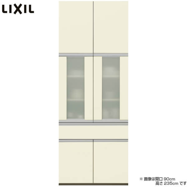 楽天市場 食器棚 キッチン収納 リクシル Lixil システムキッチン シエラ 収納ユニット 壁付型 カップボードプラン 1段引出し付 開き扉 W900 450mm 間口幅90 45cm グループ2 Kenzai 建材百貨店