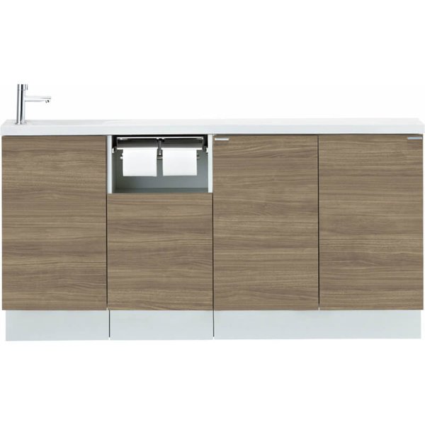 【6月はエントリーでP5倍】 室内用便器室内用便器 キャパシア 盛りだくさん収納家具 カウンタ奥ぶかさ160 室内用便器器一体型人造マーブルカウンタ AN-AM(L/R)EAEKXH(E/J)X 手持ち部分水栓 LIXIL リクシル kenzai