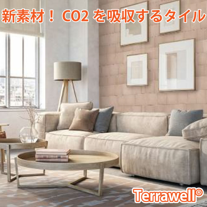 周囲の状況に分かりやすい瓦【テラウェル】 壁材 壁紙 Terrawell SDGs