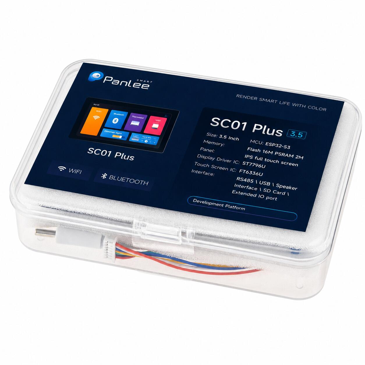 WT32-SC01 Plus 3.5インチ タッチ パネル 搭載 LCDディスプレイ 開発 MCUモジュール esp32 S3 チップ Wi-Fi Bluetooth 技適認証 済み RS-485 Arduino IDE 対応 プログラミング IoT分野 16MB SPI フラッシュメモリ スマート 家電 コントロールパネル｜カーネルハードエンジニアリング 9,250円