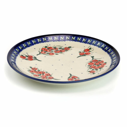 平皿φ19cm[M0401-05R]【ポーリッシュポタリー[ポーランド食器・陶器]】 洋食器 プレート 花柄 おしゃれ かわいい 電子レンジ対応 食洗機対応