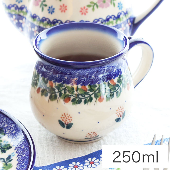 ポーリッシュマグ・小(K320-DU240)【ポーリッシュポタリー[ポーランド食器・陶器]】 コーヒーカップ ティーカップ