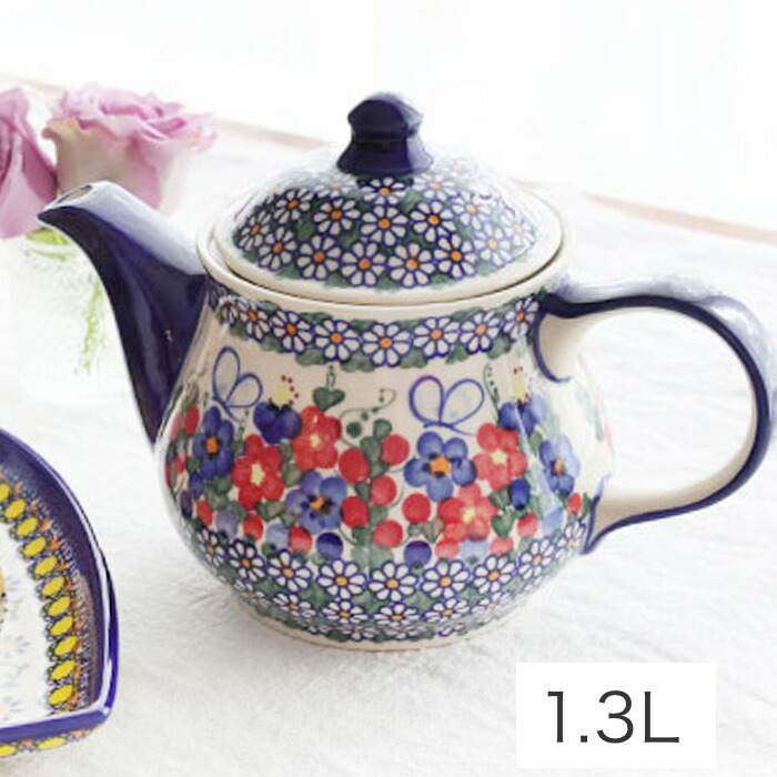 楽天市場】ティーポット・大[W504-133]【ポーリッシュポタリー