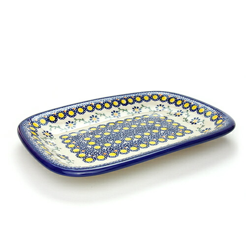 長方形盛皿・小[V119-U113]【ポーリッシュポタリー[ポーランド食器・陶器]ケルセン】電子レンジ対応 プレゼント ギフト プレート