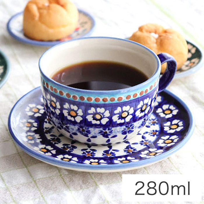 ポーランド　食器　ポットとカップ&ソーサー カップ＆ソーサー(VENA)ポーリッシュポタリー(ポーランド食器)