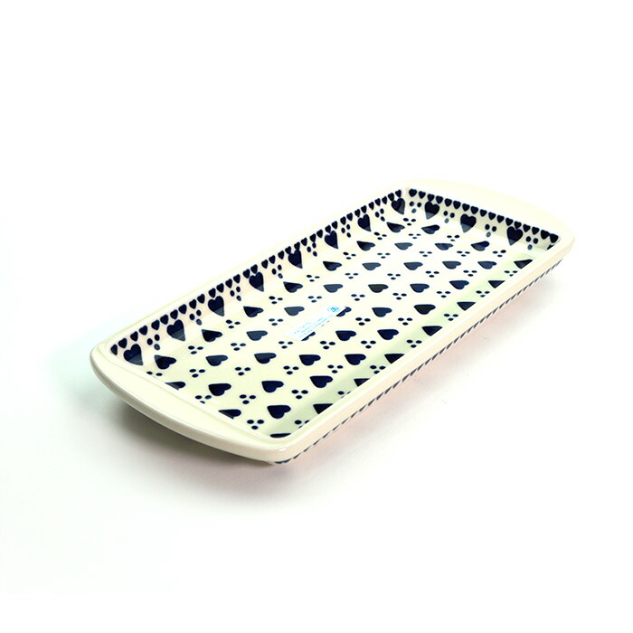 スクエアトレイ(W214-89)【ポーリッシュポタリー[ポーランド食器・陶器]】 洋食器 プレート 花柄 おしゃれ かわいい 電子レンジ対応 食洗機対応