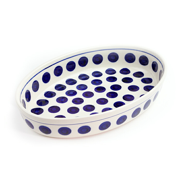 オーブン皿・オーバル・大[Z349-61]【ポーリッシュポタリー[ポーランド食器・陶器]】食洗機対応 電子レンジ対応 プレゼント ギフト ラザニア グラタン ドリア