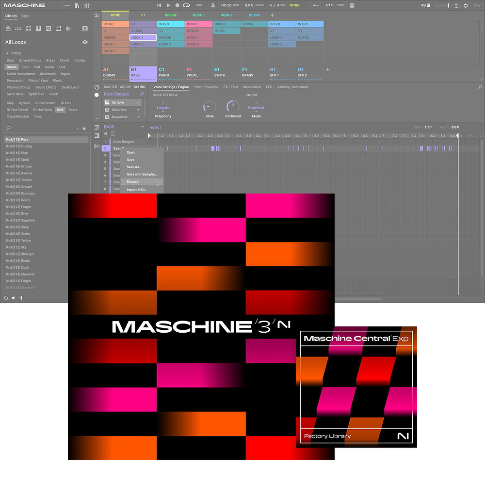 Native Instruments Maschine 3 and Maschine Central Bundle (Software Only) 【ダウンロード商品/メール納品】