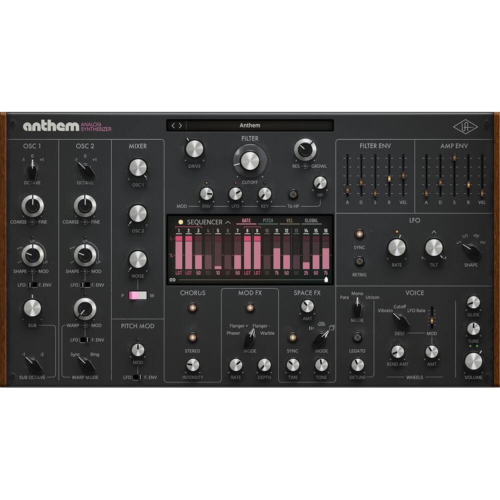 UNIVERSAL AUDIO Anthem Analog Synthesizer 【ダウンロード版/メール納品】 【UAD Deep Cuts Sale！最大80％OFF！～4/30】