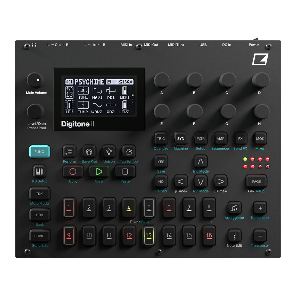 elektron Digitone II エレクトロン ポリフォニックシンセサイザー ステップシーケンサー|ミュージックランドKEY WEST