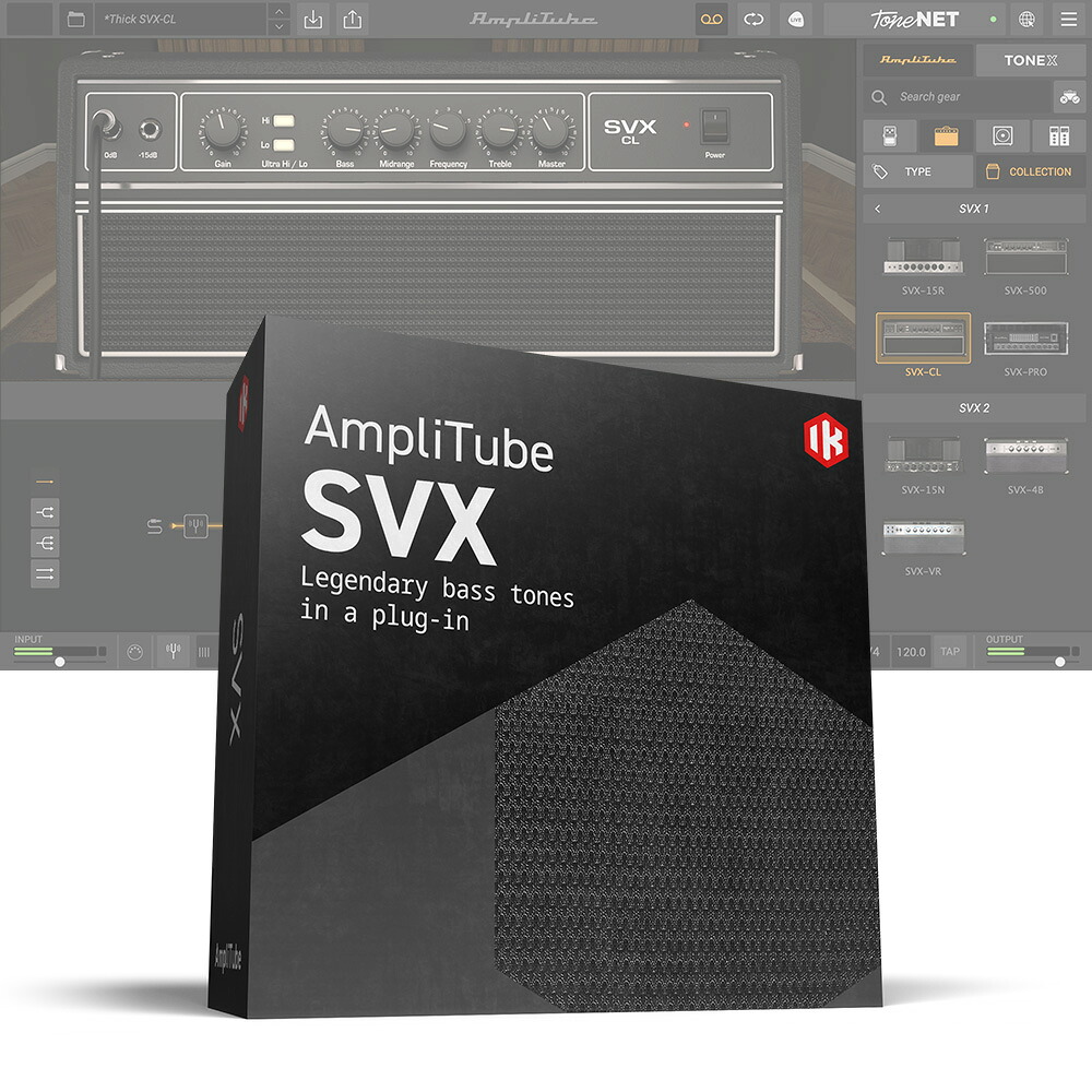 IK Multimedia AmpliTube SVX 【ダウンロード版/メール納品】｜ミュージックランドKEY WEST