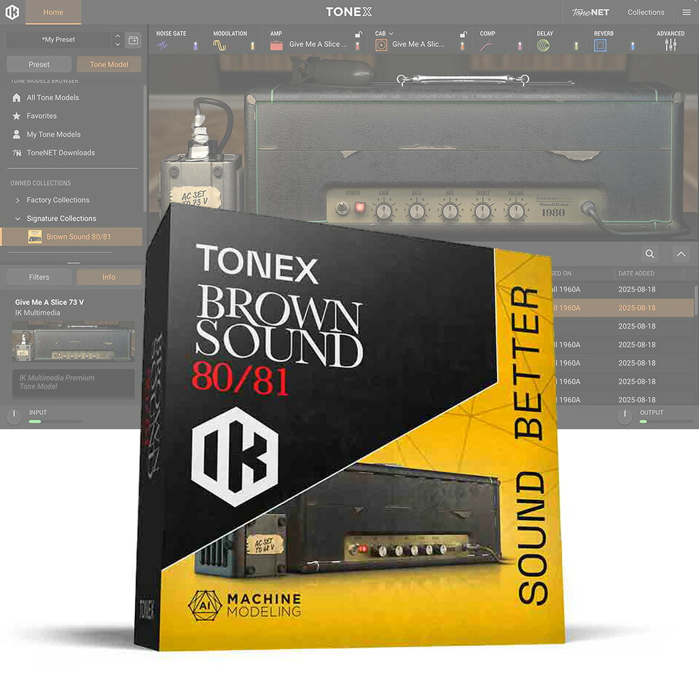 IK Multimedia TONEX Brown Sound 80/81 【ダウンロード版/メール納品】
