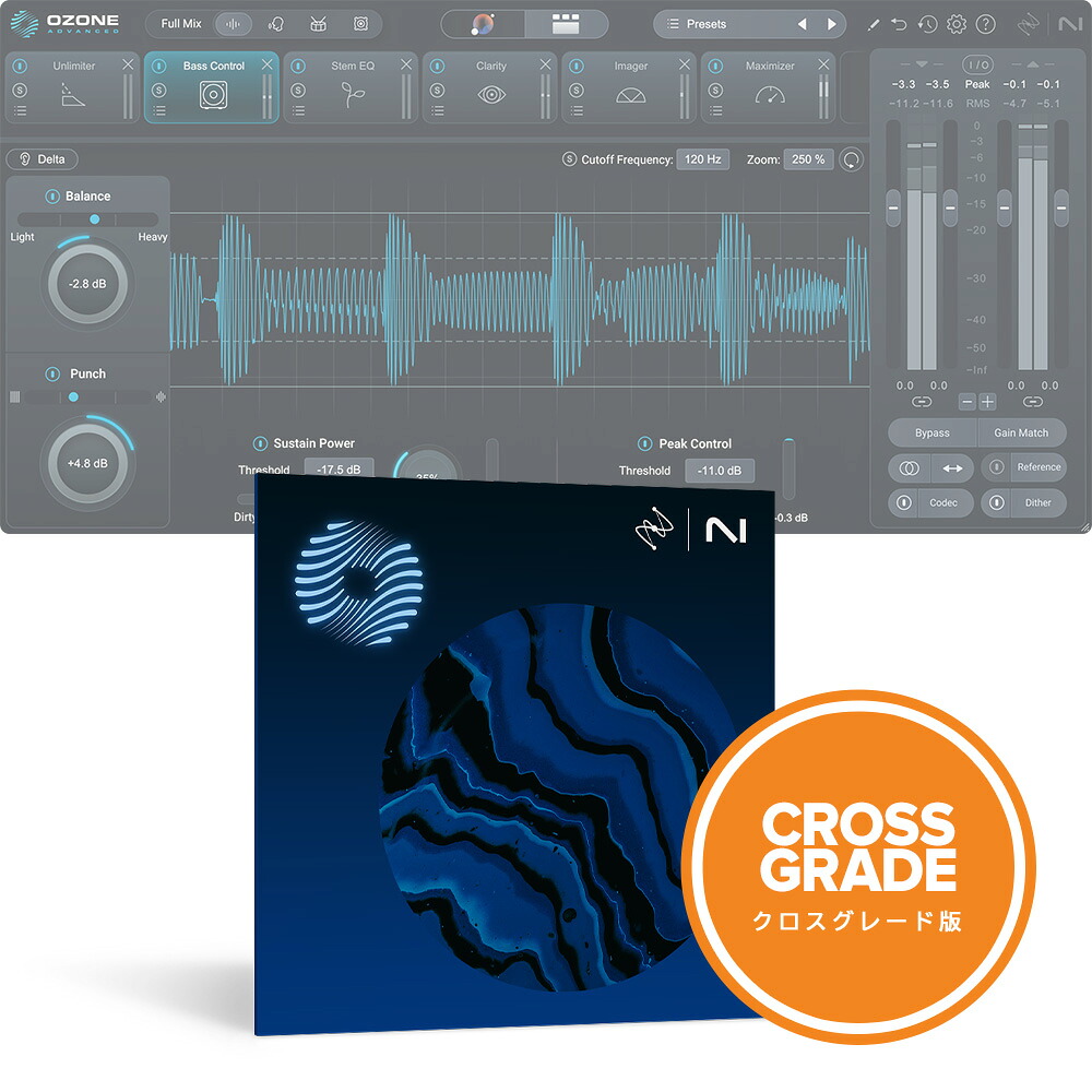 iZotope Ozone 12 Advanced: Crossgrade from any paid iZotope product 【ダウンロード版/はりつけ台評点版/電子メイル納品】